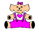cream girl teddy in suspenders